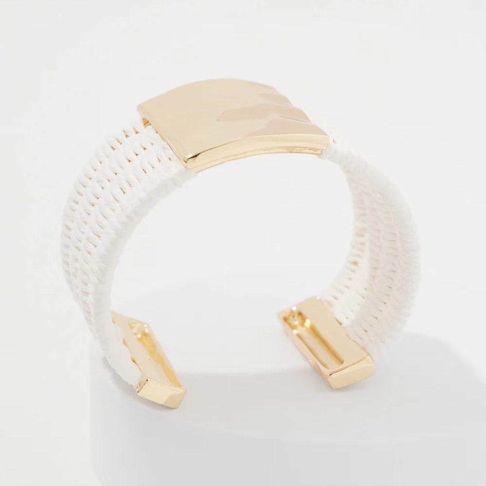 ✨ LOW START✨Ecru Raffia and Gold Cuff from WHBM - Picture 8 of 8